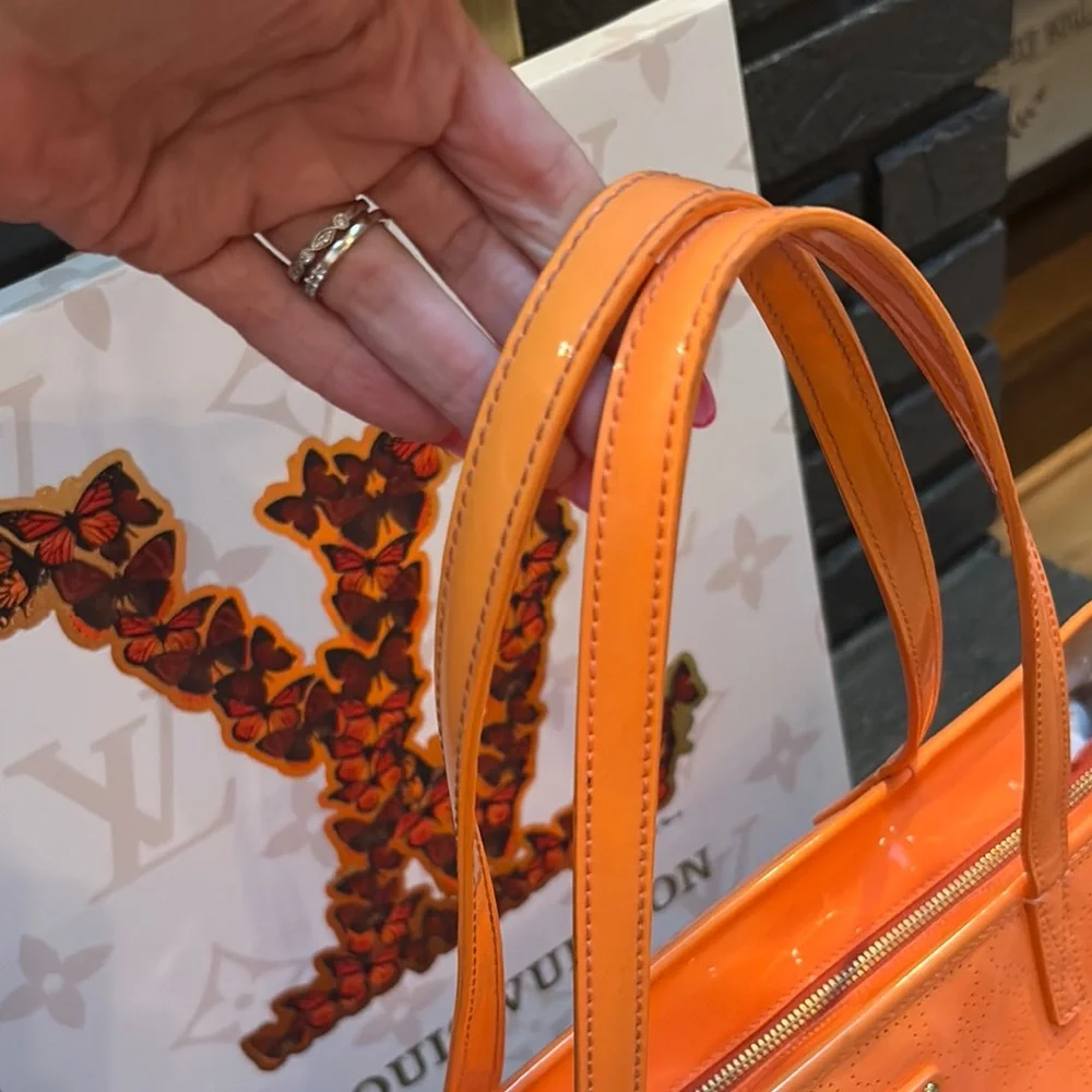 Kate Spade New York Patent Leather Tote - orange